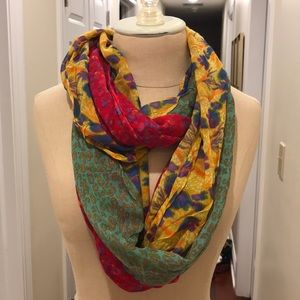 Colorful Flowers Infinity Scarf